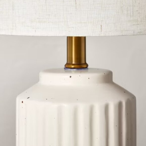 Hearth & Hand with Magnolia Fluted Ceramic Table Lamp‎ in Cream NWT - Picture 2 of 4